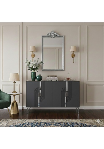 Ka1208as Meyra120 Konsol, Kahve Köşesi Ve Tv Sehpası Antrasit-sılver 120cm Antrasit-sılver Ka1208as Meyra120 Konsol, Kahve Köşesi Ve Tv Sehpası Antrasit-sılver 120cm Antrasit-sılver