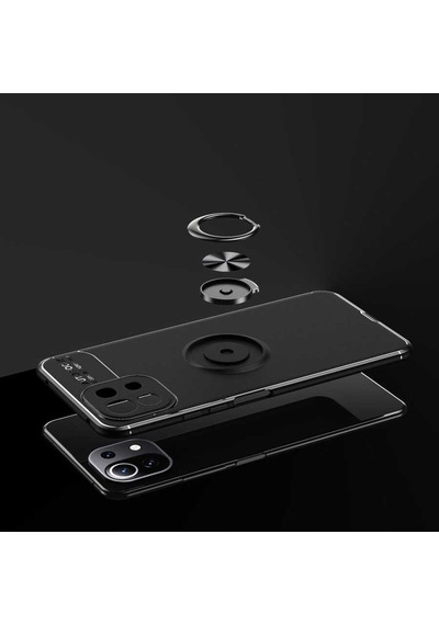 Xiaomi Mi 11 Lite Kılıf Zore Ravel Silikon Kapak Siyah