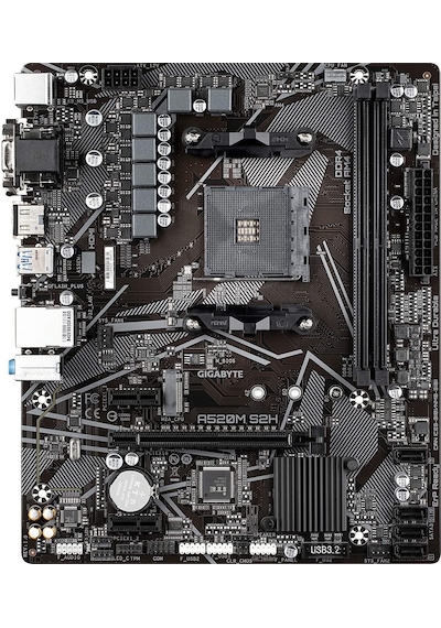 Gigabyte A520M-S2H AMD A520 5100 MHz (OC) DDR4 Soket AM4 mATX Anakart
