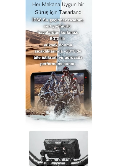 Aıo-5play Motosiklet Carplay Android Auto Gps Navigasyon Sistemi,