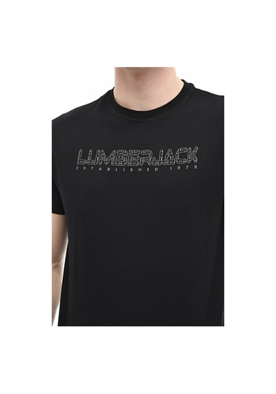 Lumberjack Ulrich 11id1-100 0 Yaka Erkek Tshirt - Siyah SIYAH