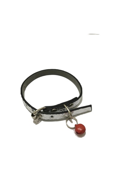 Gümüş Rengi Silver Anakonda Desen Derili 1 CM Metal Kilit Tokalı
