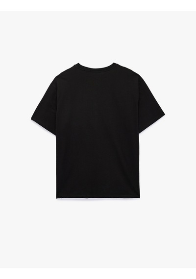 Koton Pamuklu Bisiklet Yaka Kısa Kollu Basic Oversize Tişört Siyah 6sam10511mk Koton Pamuklu Bisiklet Yaka Kısa Kollu Basic Oversize Tişört Siyah 6sam10511mk