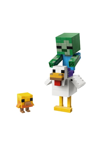 LEGO® Minecraft® Tavuk Jokey 21582 - 9 Yaş ve Üzeri Çocuklar için 3 Figür İçeren Yaratıcı Oyuncak Yapım Seti (344 Parça)