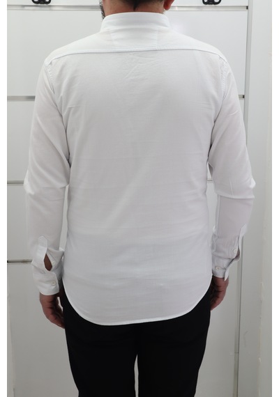 Becces Dmctekstil Erkek 011-001 Düz Spor Kesim Dar Kalıp Çift Cepli Uzun Kollu Yazlık Keten Gömlek Beyaz Becces Dmctekstil Erkek 011-001 Düz Spor Kesim Dar Kalıp Çift Cepli Uzun Kollu Yazlık Keten Gömlek Beyaz