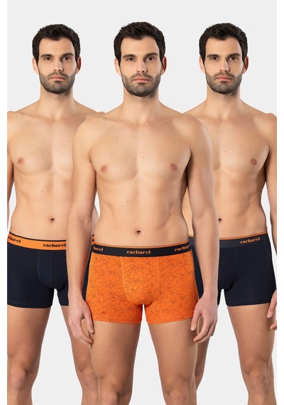 Cacharel Erkek Desenli Likralı Boxer 3'lü Paket 1339/lacivert 1 Lacivert