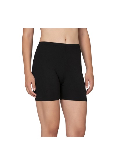 Özkan Underwear Özkan 27781 Kadın Premium Kumaş Modal Pamuklu Esnek Rahat Ara Boy Diz Üstü Kısa Tayt Şort Boxer Siyah