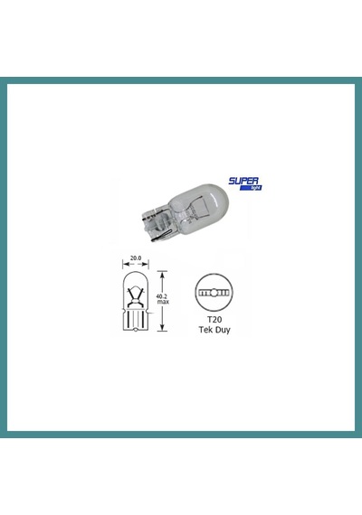 Bezos Super Light T20 Dipsiz Turuncu Park Ampulü Çift Duy Wy21 12v 21w 1 Adet Mac