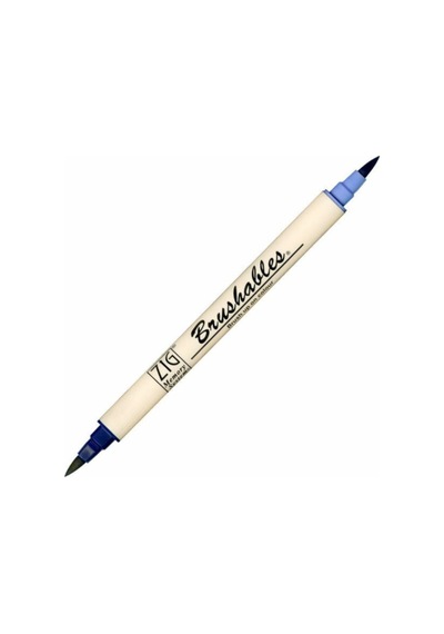 Zig Brushables 2 Renk Tonu Fırça Uçlu Marker Kalem 035   Navy