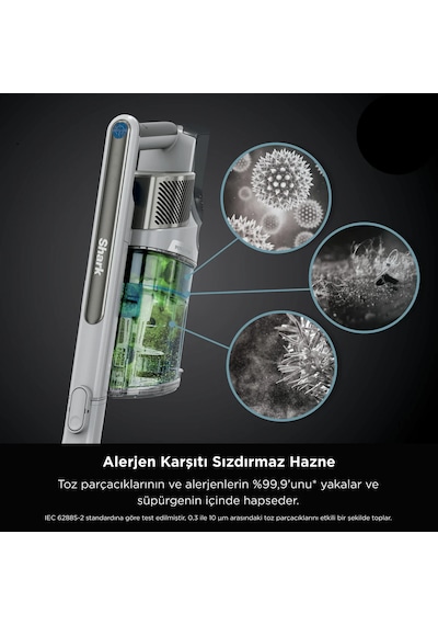 Shark Powerpro 250 W Turbo Başlıklı Şarjlı Dikey Süpürge
