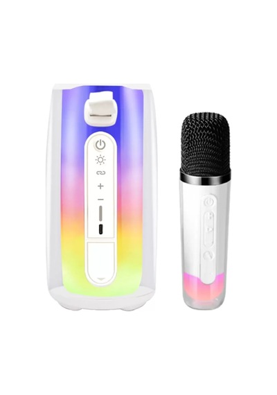 Sh Pluse 7 Mikrofonlu Rgb Kablosuz Hoparlör - Beyaz Najmaddin