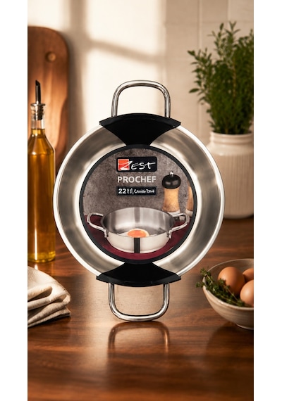 Zest Prochef Paslanmaz Çelik Yumurta Sahanı Gri