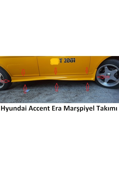Hyundai Accent Era Marşpiyel Takımı Boyasız Ham Siyah Boyasız