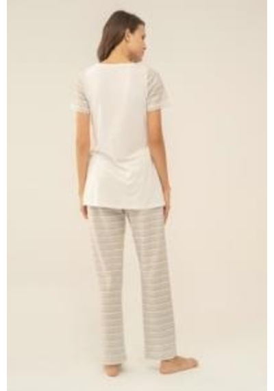 Feyza 4115 Gri Hamile Lohusa Pijama Takım