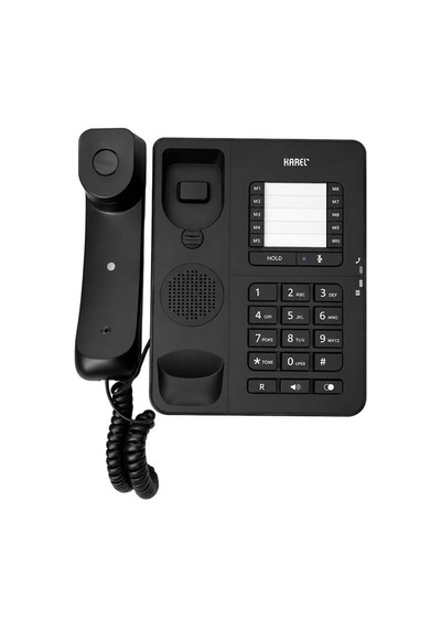 Karel Tm-142 Analog Sabit Kablolu Ekransız Siyah Masaüstü Telefon