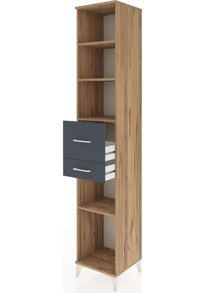 Hyperion Dolap 4 Raflı 2 Çekmeceli 44x44x243 Çam-antrasit Çam Hyperion Dolap 4 Raflı 2 Çekmeceli 44x44x243 Çam-antrasit Çam