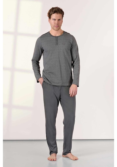 Doreanse Erkek Uzun Kol Gri Pijama Takım C0t3n5o4 001