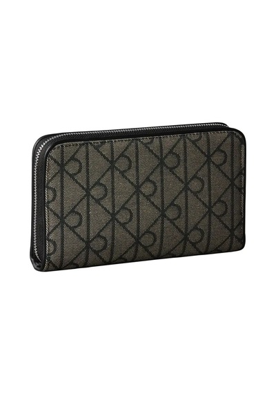 Calvin Klein Emblem Aop Jcqrd Pas, 7ul Siyah Kadın Cüzdan