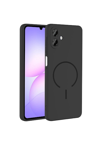 Zore Galaxy A07 Kılıf M-safe Şarj Özellikli Nvth Meta Kapak - Siyah