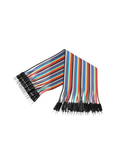 40Lı Ayrılabilen Erkek-Erkek Jumper Kablo - 20Cm- Arduino Uyumlu