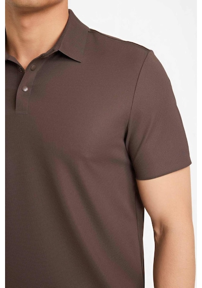 Defacto Standart Fıt Sporcu Polo Tişört E9351ax26spbn151 Kahve-bn151
