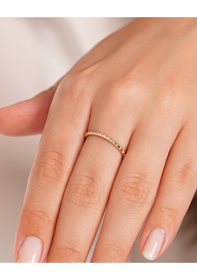 Debora Jewelry 14 Ayar Altın Oymalı Yüzük