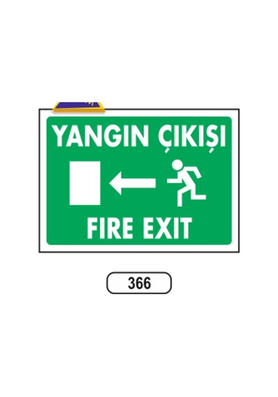 Yangın Çıkışı Fıre Exıt Uyarı Ikaz Levhası