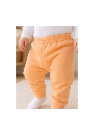 H&c Coolboy H&c %100 Pamuk Penye Bebek Tek Alt Pantalon 0-36 Ay Turuncu