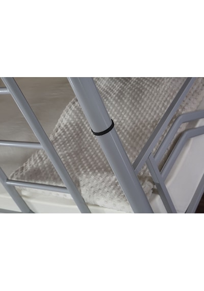 Ranzaci Solid Ranza 90x190 Genç Çocuk Yatak Odası Metal Ranza Gri