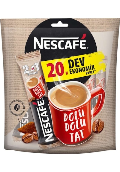 Nescafe 2'si 1 Arada Kahve Ekopaket 20 x 11 G