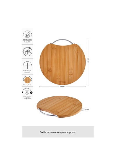 Karaca  Owen Round Large Kesme Tahtası