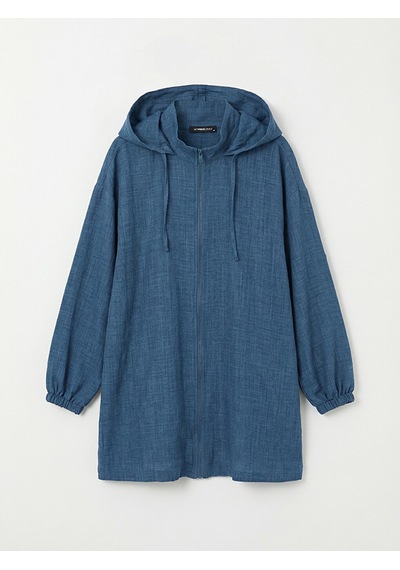 Lc Waikiki Lc Waıkıkı Lacivert Kapüşonlu Oversize Kadın Tunik
