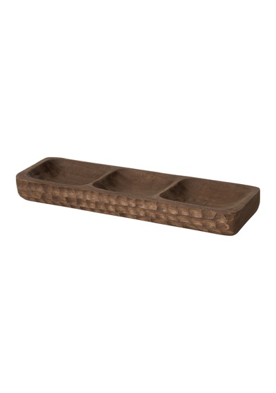 Mudo Home Walnut 3'lü Dekoratif Sunumluk 45x14x6 Cm