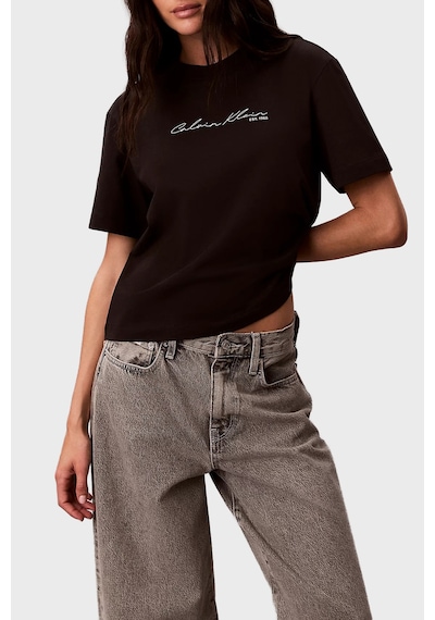 Calvin Klein Bayan T Shirt Lv047f820g Ub1 Siyah