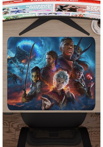 Baldur's Gate 3 Kaymaz Dikişli Kauçuk Oyuncu Mousepad V1 - 48x40 Xl Gaming Mouse Pad Fare Altlığı