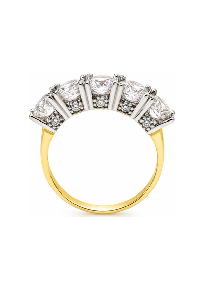 Yazıcılar 14 Ayar Altın Işıltılı Zirkon Taşlı Royal Ice Yüzük 3,54 Gr 369