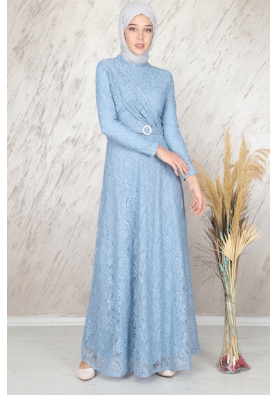 İbrahim Burak Etiler Collection Ahunisa Tanem Abiye Bebe Mavi 6525