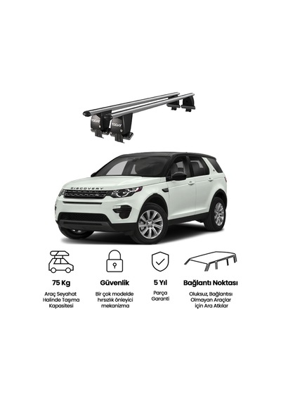 Royal Land Rover Discovery Sport 2 2019 Ve Sonrası Uyumlu Gri Ara Atkı Port Bagaj Tavan Barı