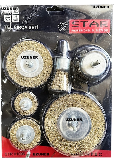 Star Tel Fırça Seti Pimli Saçaklı HSS Matkap Uyumlu 6 Parça