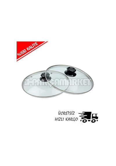 Tüm Tencereleriniz Ile Uyumlu Cam Kapak 1 Adet Cam Kapak 24 Cm-24 Cm