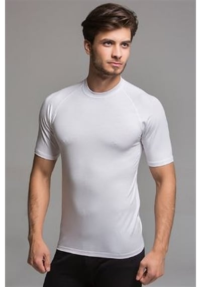 Thermoform Bambu Tişört-beyaz Beyaz
