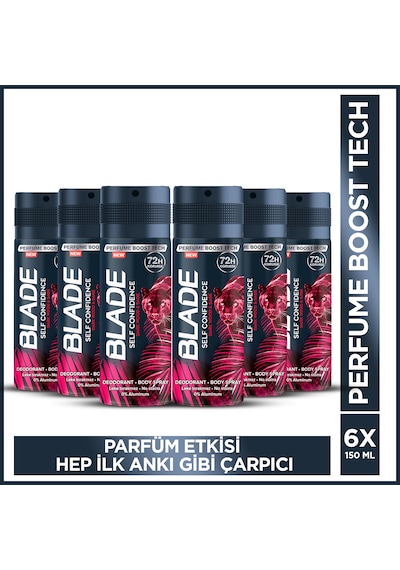 Blade Self Confidence Deodorant 6 x 150 ML