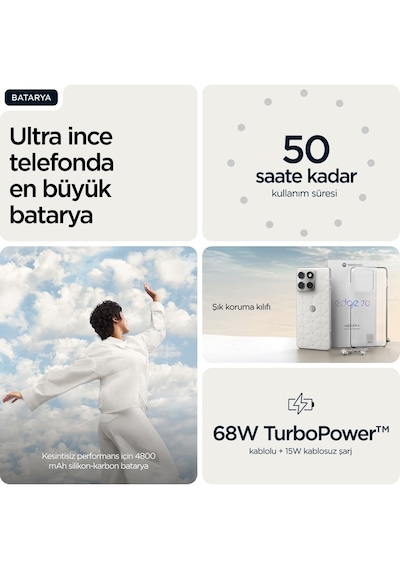Motorola Edge 70 12 GB 512 GB (Distribütör Garantili) + Swarovski Kulaklık