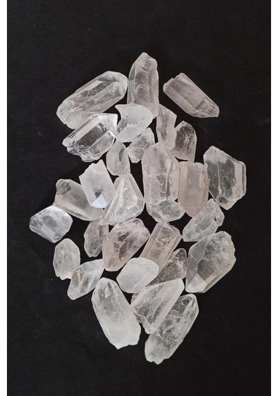 Doğal Kristal Kuvars Piramit Uçlar - 100 Gram