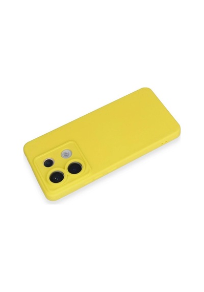 Redmi Note 13 Pro 5g Kılıf Nano İçi Kadife Silikon - Sarı İtdark547
