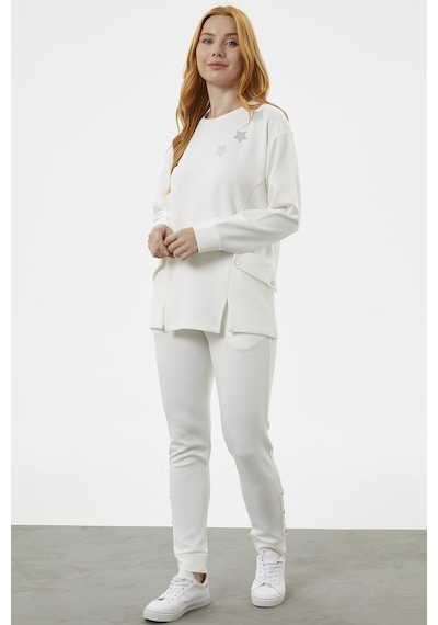 Sementa Torba Cep Detaylı Oversize Eşofman Takım - Ekru 001