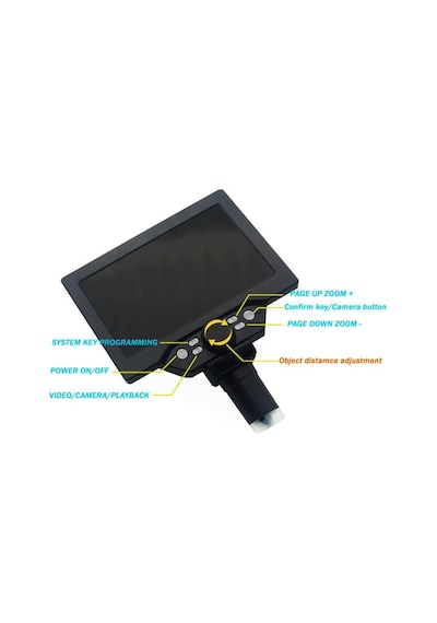 Hallow G1200 12 MP 1200X 7" Büyük Ekranlı Dijital Mikroskop