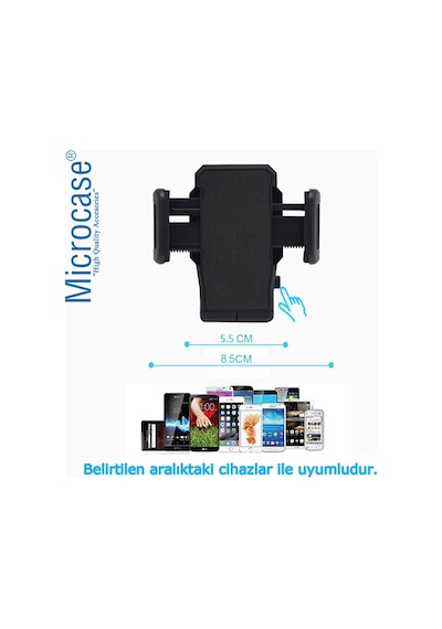 Microcase Araç Içi Bardaklıktan Monte Telefon Tutucu Siyah Al2910