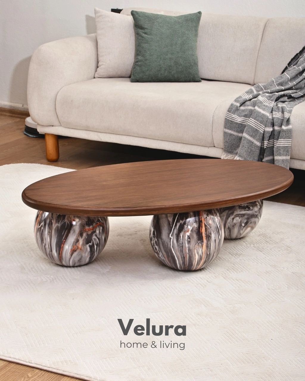 Modern Orta Sehpa & Küre Sehpa & Top Sehpa & Oval Ceviz Mdf & Dune Siyah Modern Orta Sehpa & Küre Sehpa & Top Sehpa & Oval Ceviz Mdf & Dune Siyah