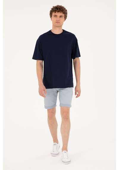 U.S. Polo Assn. Erkek Comfort Fit Bisiklet Yaka Lacivert Tişört 50294216-VR033